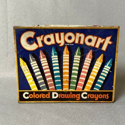 Old Tin Crayonart Box - American Crayon Company, USA