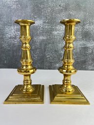 Antique Rostand Brass Candle Holders