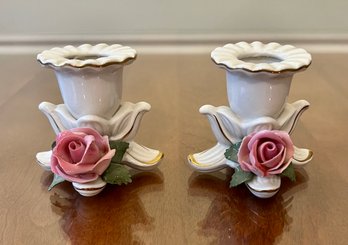 Dresden Small Floral Candle Holders
