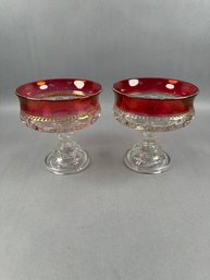 Kings Crown Thumbprint Compotes - Cranberry Flash