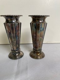 2 Silver Vases EPBM