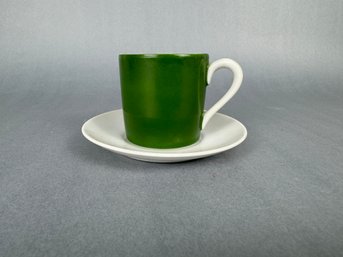 Green Expresso Cup With Saucer