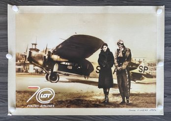 Polish Airlines  - Graphic Of Vintage Photo