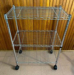 Rolling 3 Shelf Storage Rack