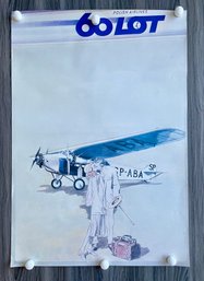 1987 Polish Airlines Poster - 60 LOT