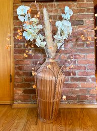 Large Decorative Basket Faux Flower Arrangement