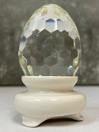 Swarovski Crystal Glass Egg With Stand