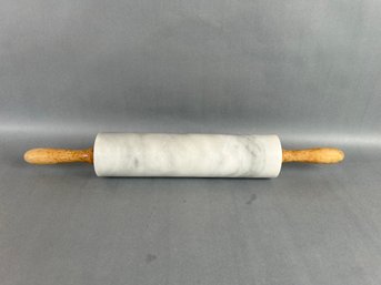 Marble Rolling Pin With Wood Handles