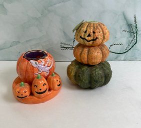 Vintage Halloween Candle Holder Decor