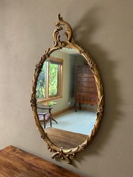 Oval Regency Style Gilt Mirror