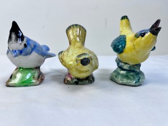 3 Stangl Pottery Birds With Damage.