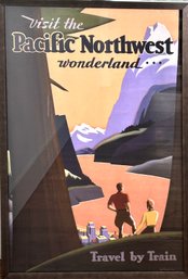 Visit The Pacific Northwest Wonderland Print Framed *local Pick Up Only*