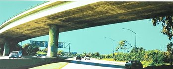 Pencil Signed Finocchio 08 Overpass 1 Print Matted Framed *local Pick Up Only*