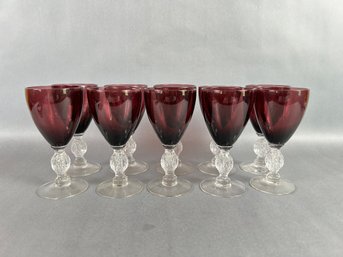 Ten Purple Aperitif Glasses