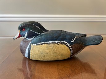 Hand-painted Carving Of A Wood Duck
