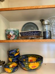 Cabinet Full Of Misc China And Kitchen Items