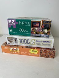 Puzzle Lot Of 3 In Box Sets