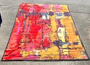 Hand Knotted Large Abstract Rug