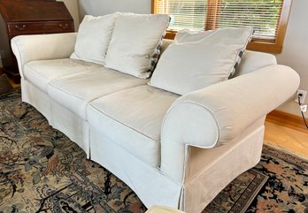 Off White Cotton Twill Upholstered Sofa - Pennsylvania House