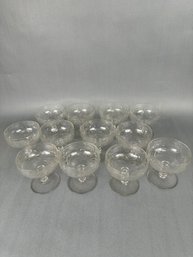 12 Crystal Dessert Glasses