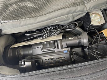 Panasonic Palmcorder In Bag With Accessories