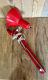 Vintage Red Articulating Drafting Light By Ledu Lamp Corp. #2 *LOCAL PICKUP ONLY - NO SHIPPING*