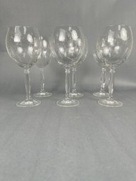 6 Crystal Water Goblets