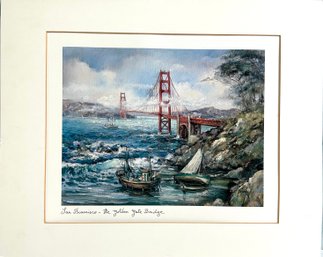 Vintage San Francisco - The Golden Gate Bridge Print