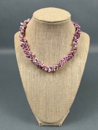 Costume Jewelry Polka Shell Necklace