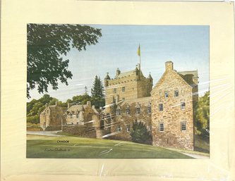 Vintage Cawdor Castle Etching Print