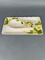 George Z. Lefton Small Ceramic Tray And Spoon Rest