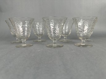 7 Crystal Sherbert Glasses