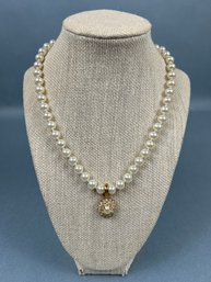 Vintage Costume Jewelry Roman Pearl Necklace