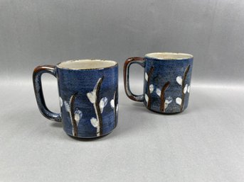 Vintage Pair Of Otagiri Stoneware Mugs