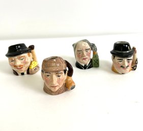 Vintage Hand Painted Artone Mini Figurine Mugs