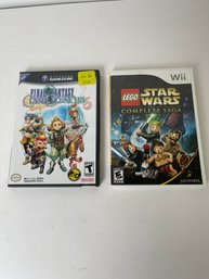 2 Lot GameCube Final Fantasy Crystal Chronicles Lego Star Wars Complete Saga