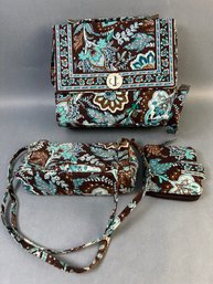 Vera Bradley Purse With Matching Clutch And Wallet.