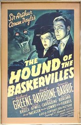 Vintage 1975 Hound Of The Baskerville Movie Poster Framed