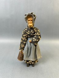 Small Carved Wood Mountain Doll - Tennessee