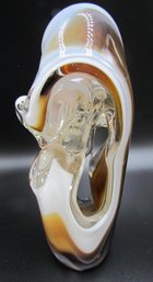 Unique Amber/white Glass Sculpture **local Pick Up Only**