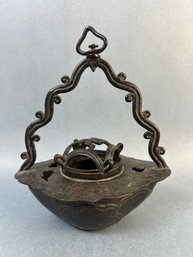 Vintage Bronze Hanging Incense Burner.