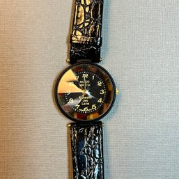 Kenneth Jay Lane Mood Watch With Black Leather Band