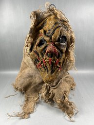 Ghoule Mask With Burlap Head Wrap