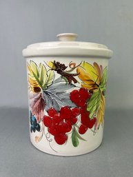 MCM Italian Hand Painted Fruit Canister