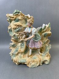 Vintage Bisque Figurine Vase # 3266 - Germany