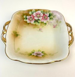 Vintage Nippon Hand Painted Floral Dish