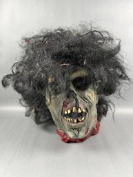 Ghoulish Zombie Stuffed Head With Black Hair