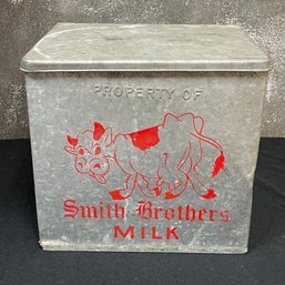 Vintage Smith Brothers Washington Large Milk Tin Crate