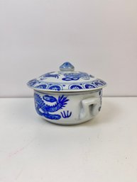 Vintage Asian Dragon Rice Bowl With Lid.