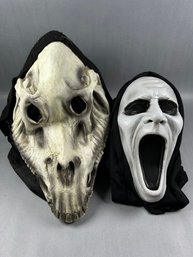 Two Hooded Scary Masks